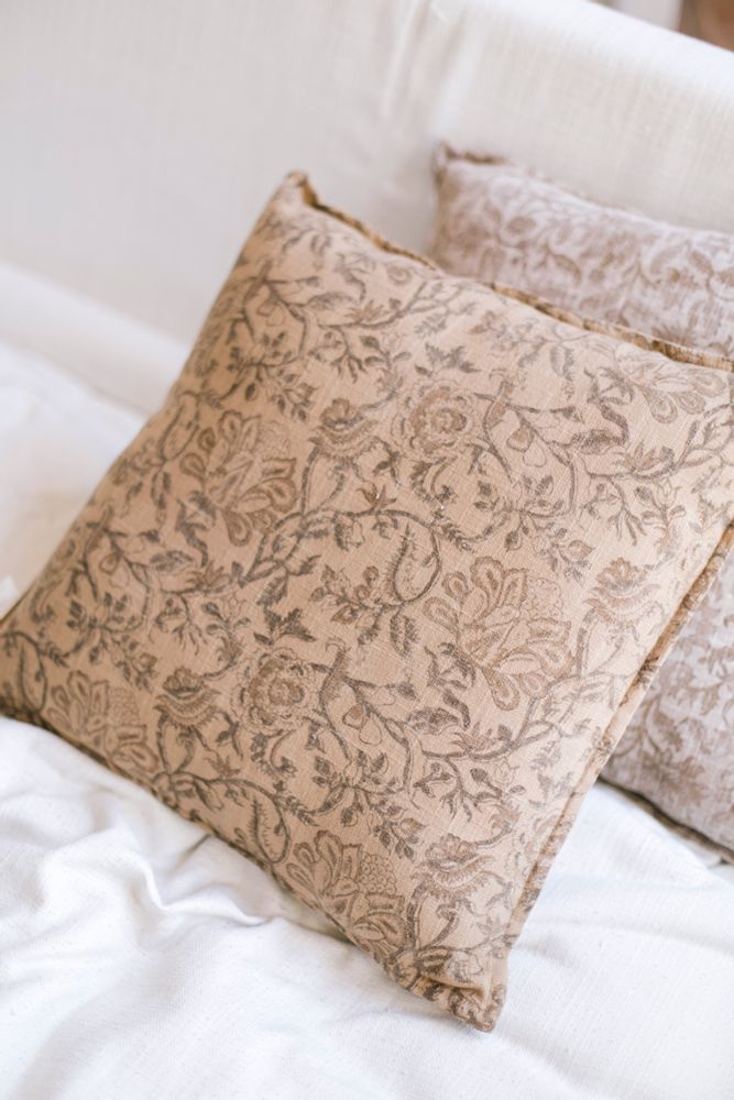 Fabric cushions - Camel Cotton Spring Cushion AX70207 - ANDREA HOUSE