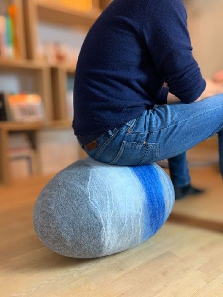 Ottomans - Atlantic Collection Felt Wool Floor Cushion - L'ATELIER DES CREATEURS