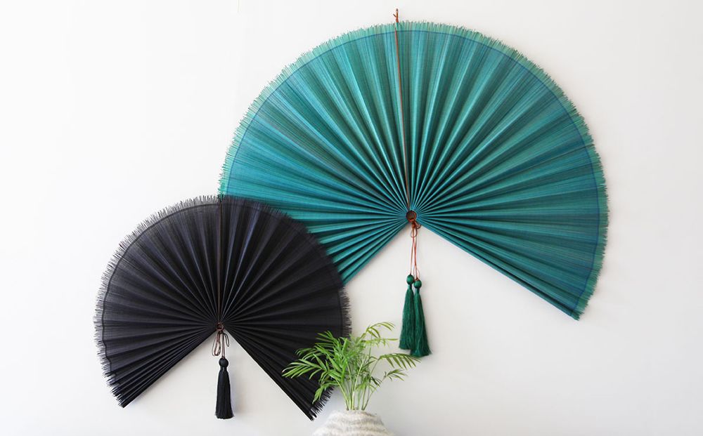 Other wall decoration - Large Bamboo Wall Fan Wall Decoration - ITHEMBA