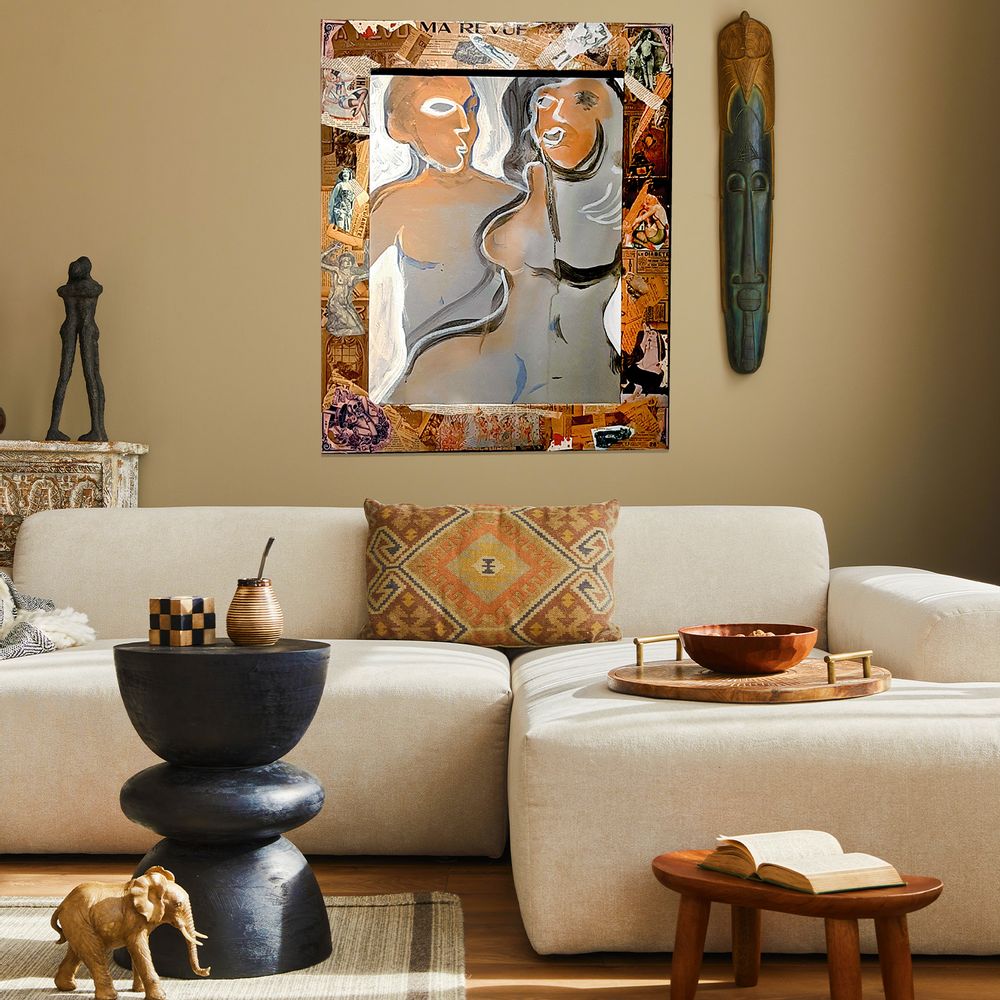 Paintings - “WE” Original painting - L'ATELIER D'ANGES HEUREUX