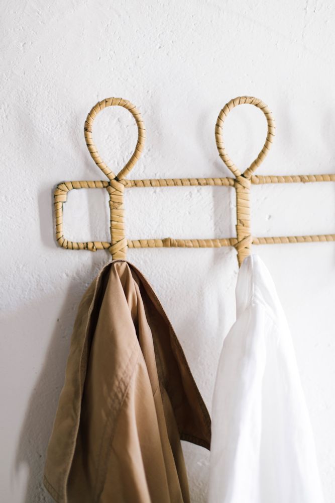 Decorative objects - AX70232 Rattan Wall Hook - ANDREA HOUSE