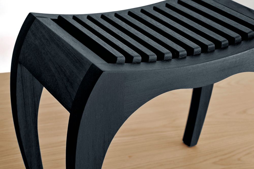 Banquettes pour collectivités - Tabouret en bois pour la chambre à coucher , siège pour le hall RUMBO - VAN DEN HEEDE-FURNITURE-ART-DESIGN