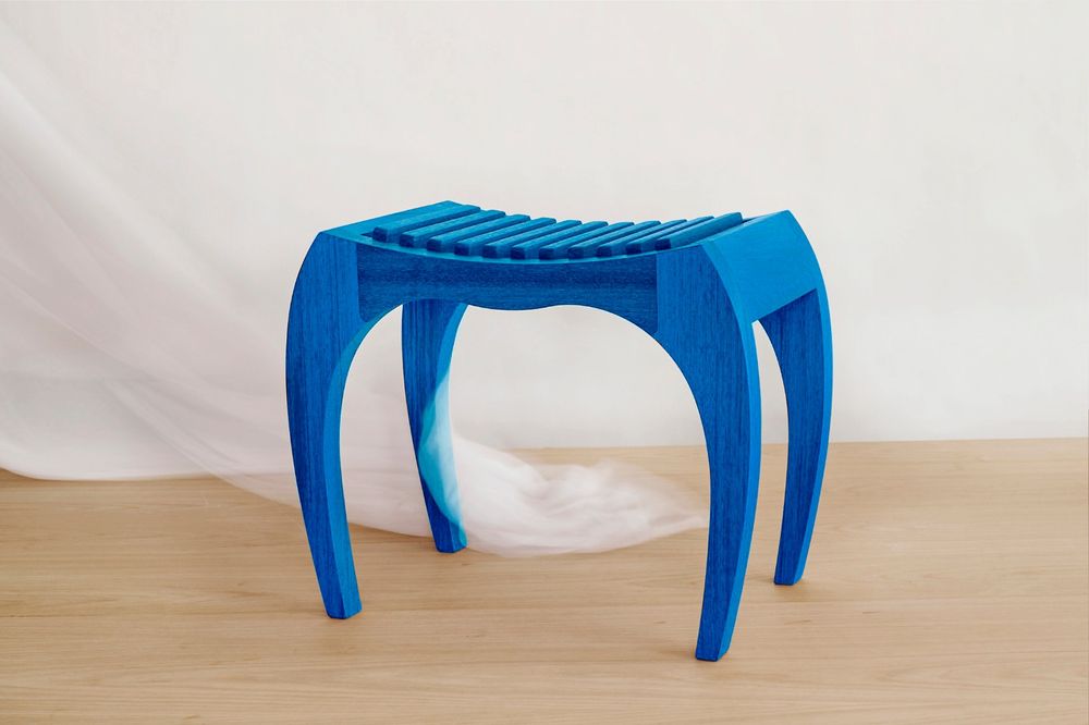 Banquettes pour collectivités - Tabouret en bois pour la chambre à coucher , siège pour le hall RUMBO - VAN DEN HEEDE-FURNITURE-ART-DESIGN