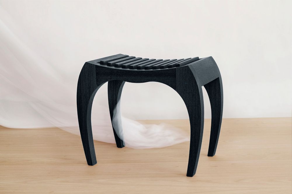 Banquettes pour collectivités - Tabouret en bois pour la chambre à coucher , siège pour le hall RUMBO - VAN DEN HEEDE-FURNITURE-ART-DESIGN