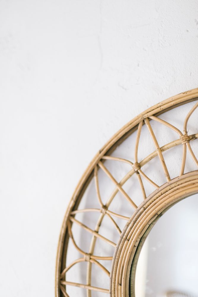 Bathroom mirrors - Rattan wall mirror AX70238 - ANDREA HOUSE