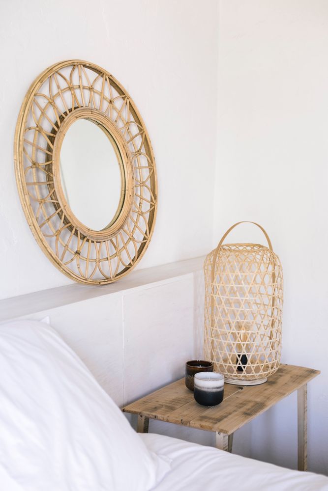 Bathroom mirrors - Rattan wall mirror AX70238 - ANDREA HOUSE
