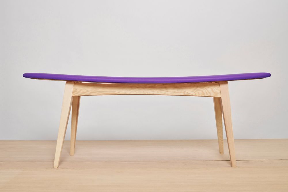 Banquettes pour collectivités - banquette en bois , banc tapissé design SURF - VAN DEN HEEDE-FURNITURE-ART-DESIGN