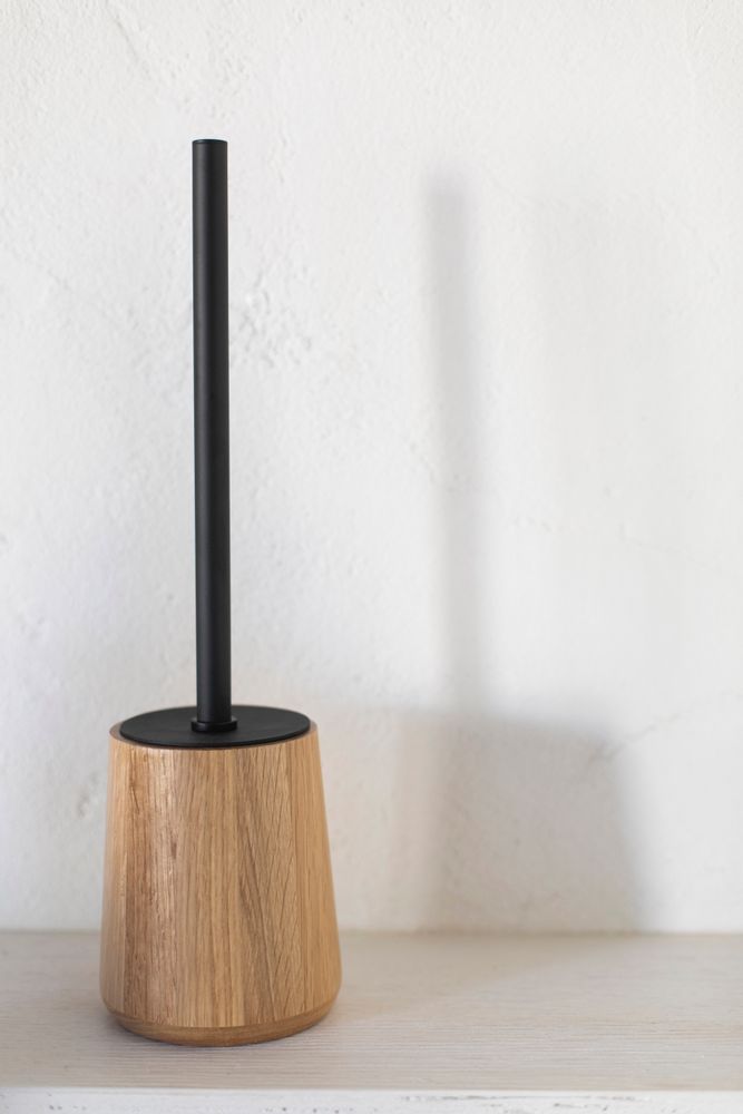 Mounting accessories - Oak wood Toilet brush holder BA70045 - ANDREA HOUSE