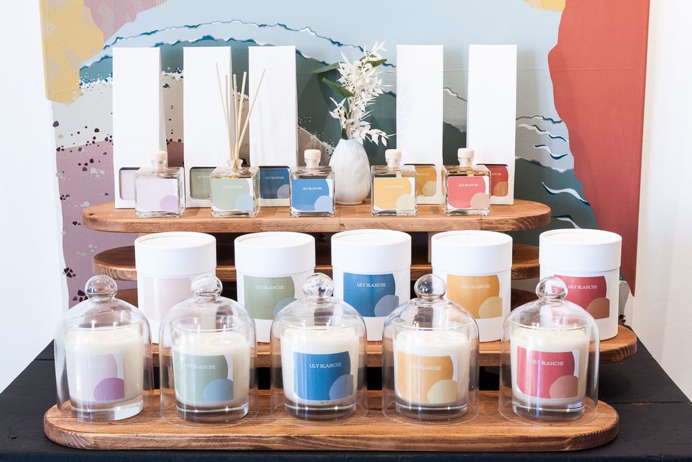 Bougies - BOUGIE BLEUE - LILY BLANCHE