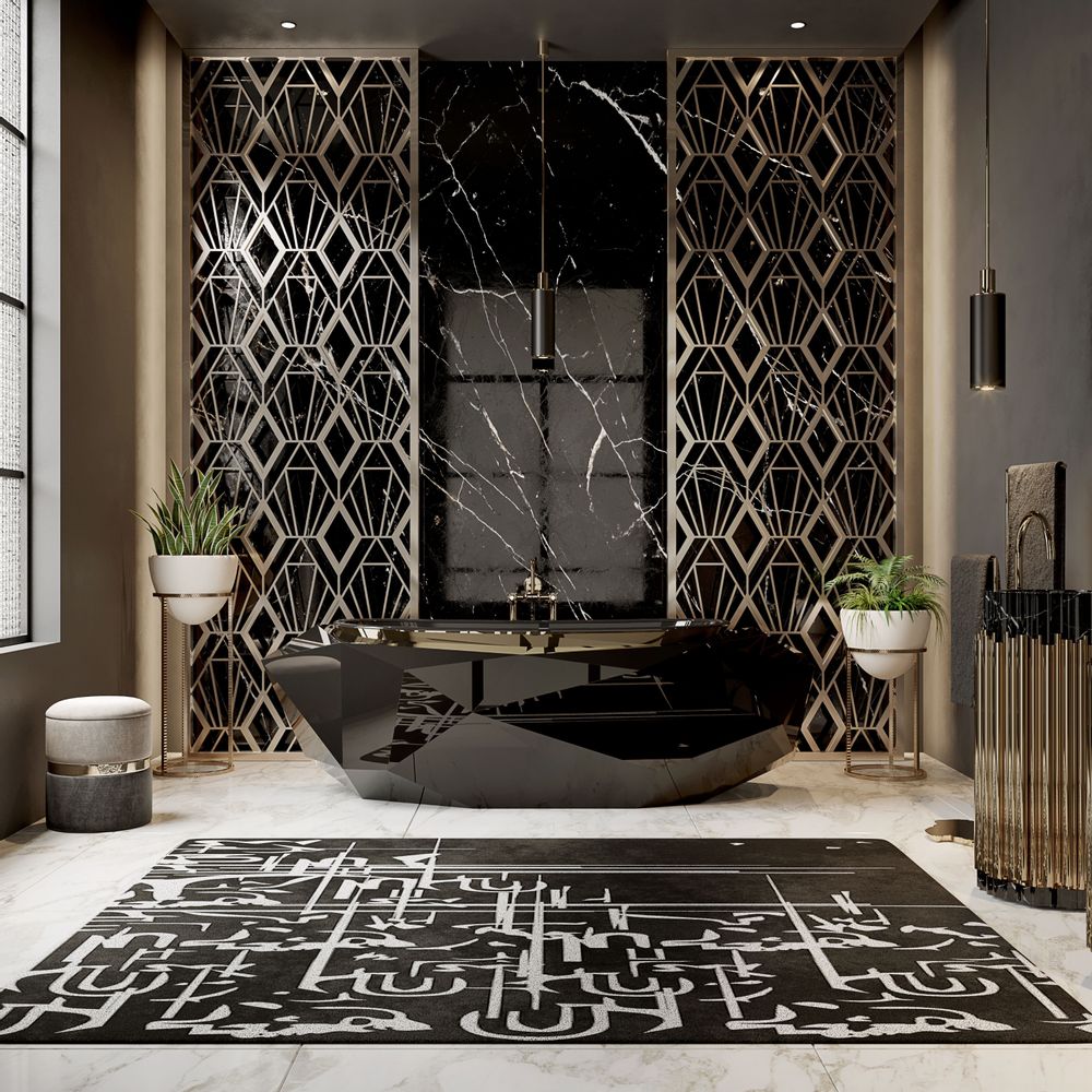Tapisseries - Tapis Blanc Ink - RUG'SOCIETY