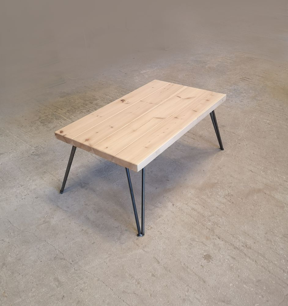 Coffee tables - Coffee table with top form FSC pine and V legs - LIVING MEDITERANEO