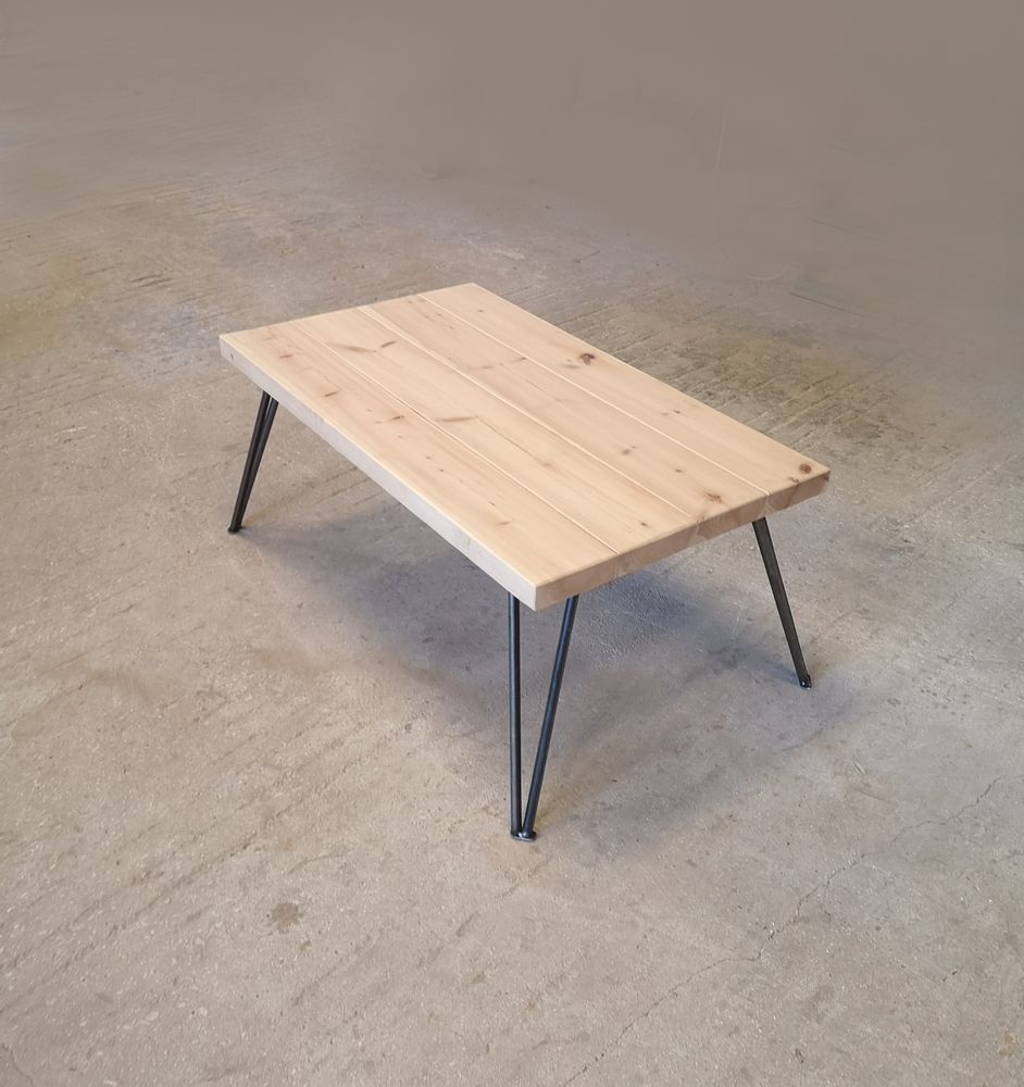 Coffee tables - Coffee table with top form FSC pine and V legs - LIVING MEDITERANEO