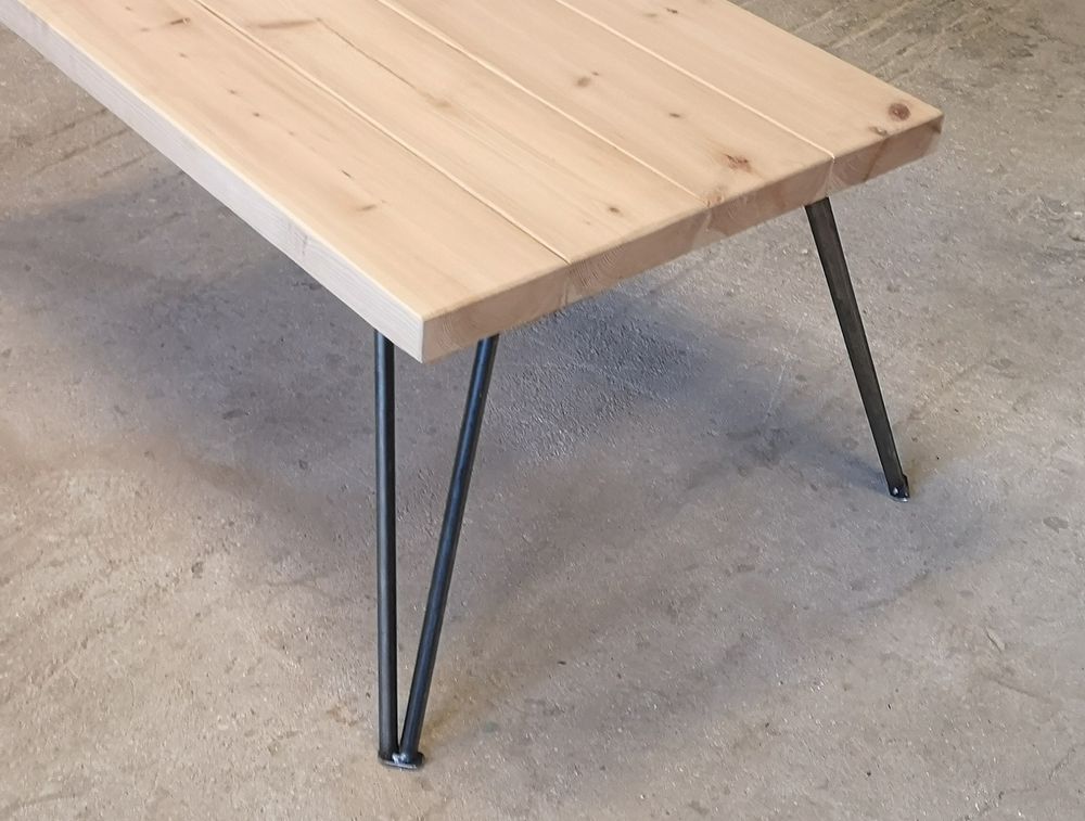 Coffee tables - Coffee table with top form FSC pine and V legs - LIVING MEDITERANEO