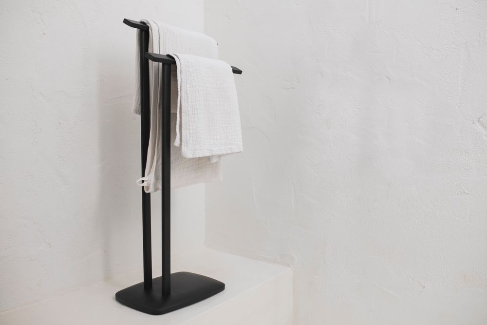 Towel racks - Black metal napkin holder BA70178 - ANDREA HOUSE
