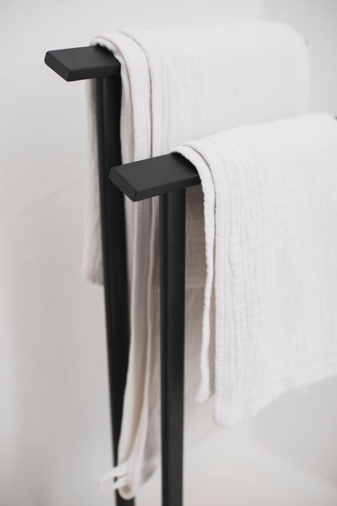 Towel racks - Black metal napkin holder BA70178 - ANDREA HOUSE