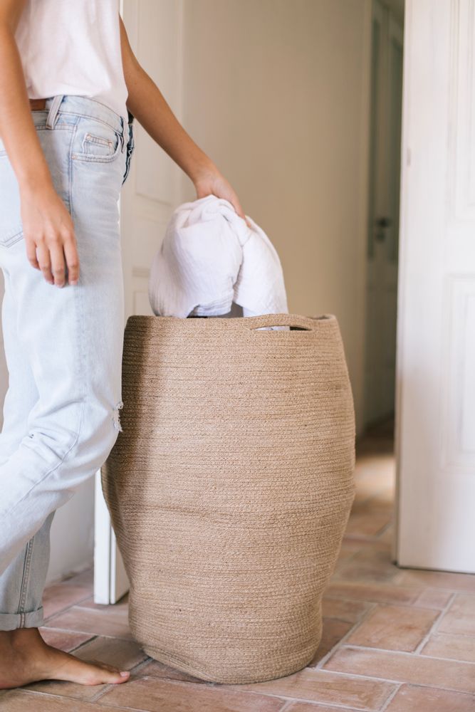 Laundry baskets - Jute Laundry Basket BA70195 - ANDREA HOUSE