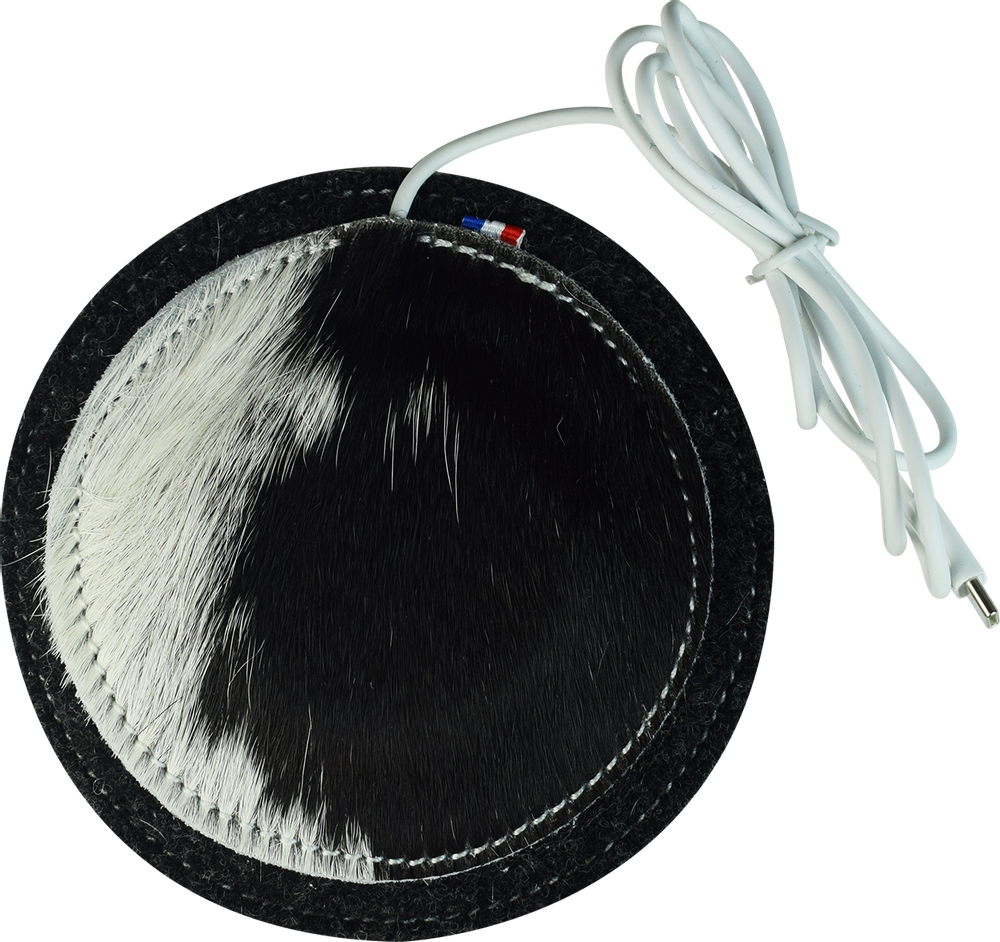 Other smart objects - Wool and Cow Felt or Leather Induction Phone Charger - L'ATELIER DES TANNERIES