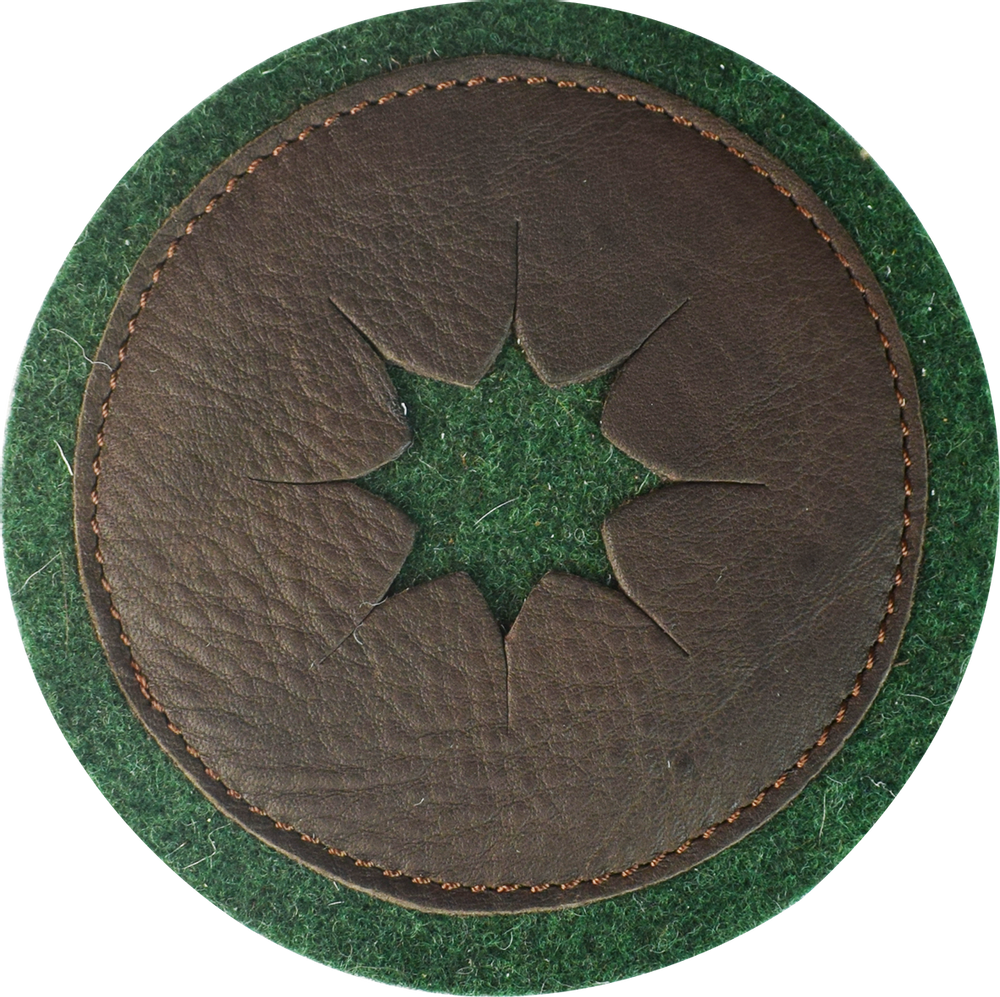 Accessoires pour le vin - Coasters made of wool felt and cowhide - L'ATELIER DES TANNERIES