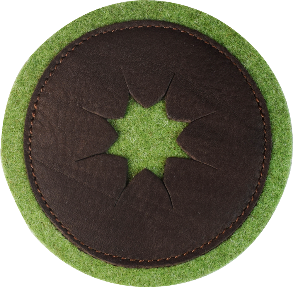 Accessoires pour le vin - Coasters made of wool felt and cowhide - L'ATELIER DES TANNERIES