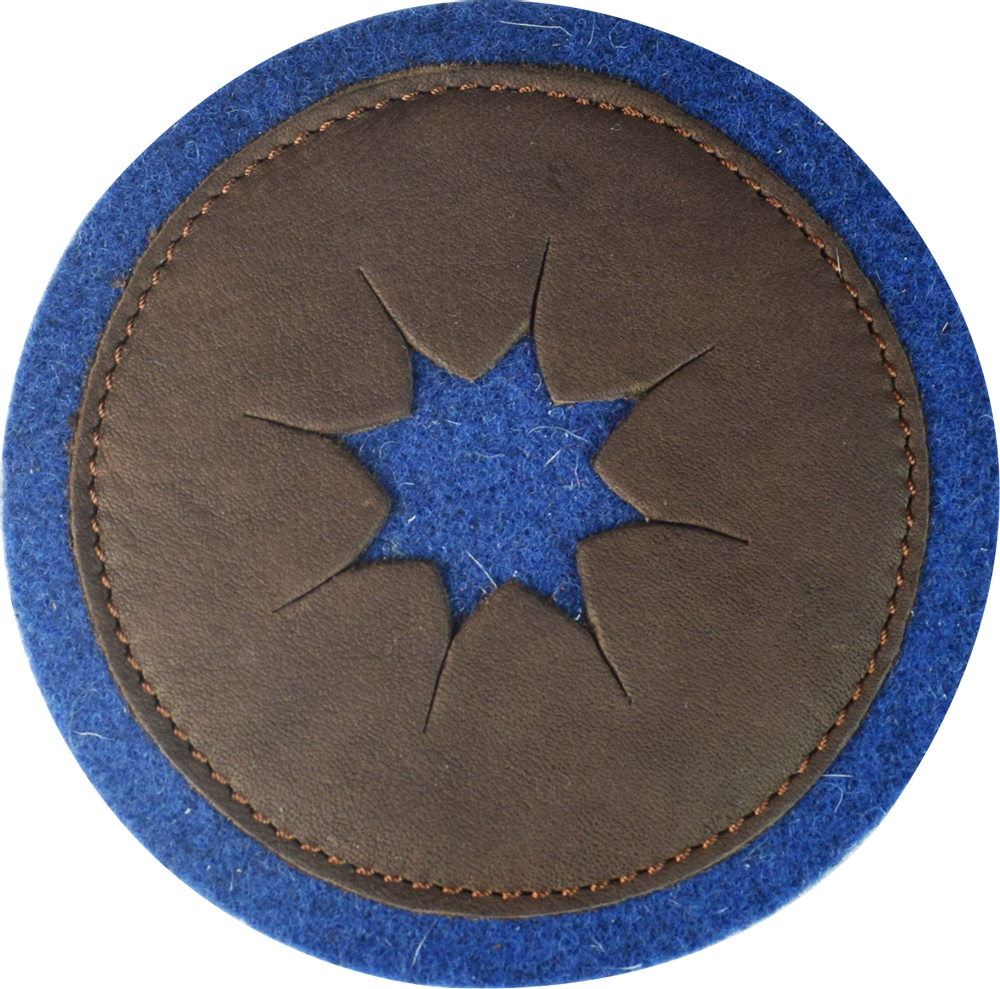 Accessoires pour le vin - Coasters made of wool felt and cowhide - L'ATELIER DES TANNERIES