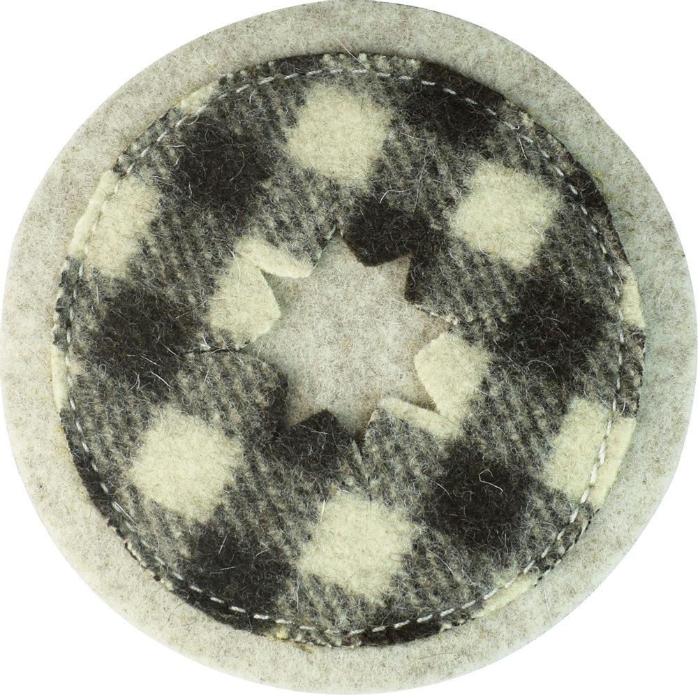 Accessoires pour le vin - Coasters made of wool felt and cowhide - L'ATELIER DES TANNERIES