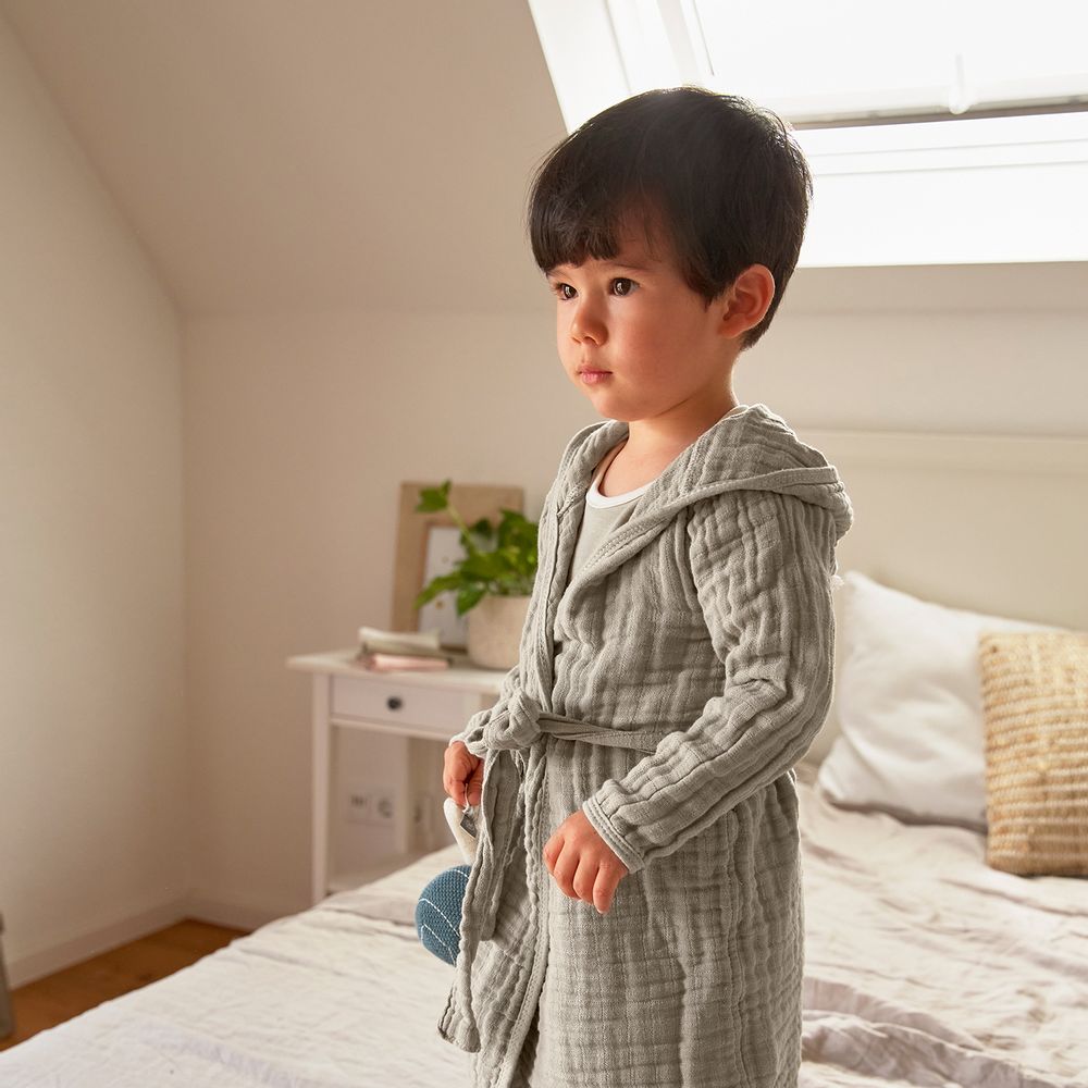 Children's bathtime - LÄSSIG Muslin Bathrobe, Poncho and Hooded Towel - LASSIG GMBH