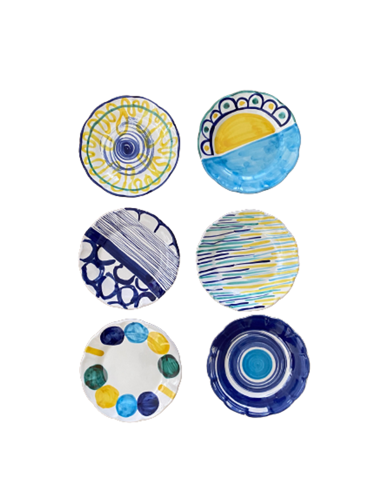 Assiettes au quotidien - Assiettes en céramique peintes à la main diamètre cm 26, cm24,cm 20 - CERASELLA CERAMICHE