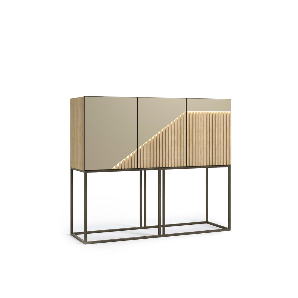 Storage boxes - Oblique Bar Cabinet - ZAGAS FURNITURE