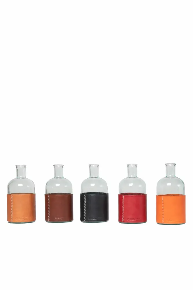 Carafes - Carafe d'eau avec ceinture en cuir - SOL & LUNA