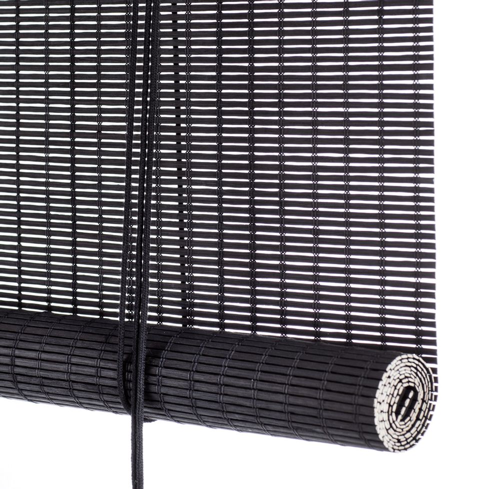Curtains and window coverings - Black bamboo roller blind - COLOR & CO