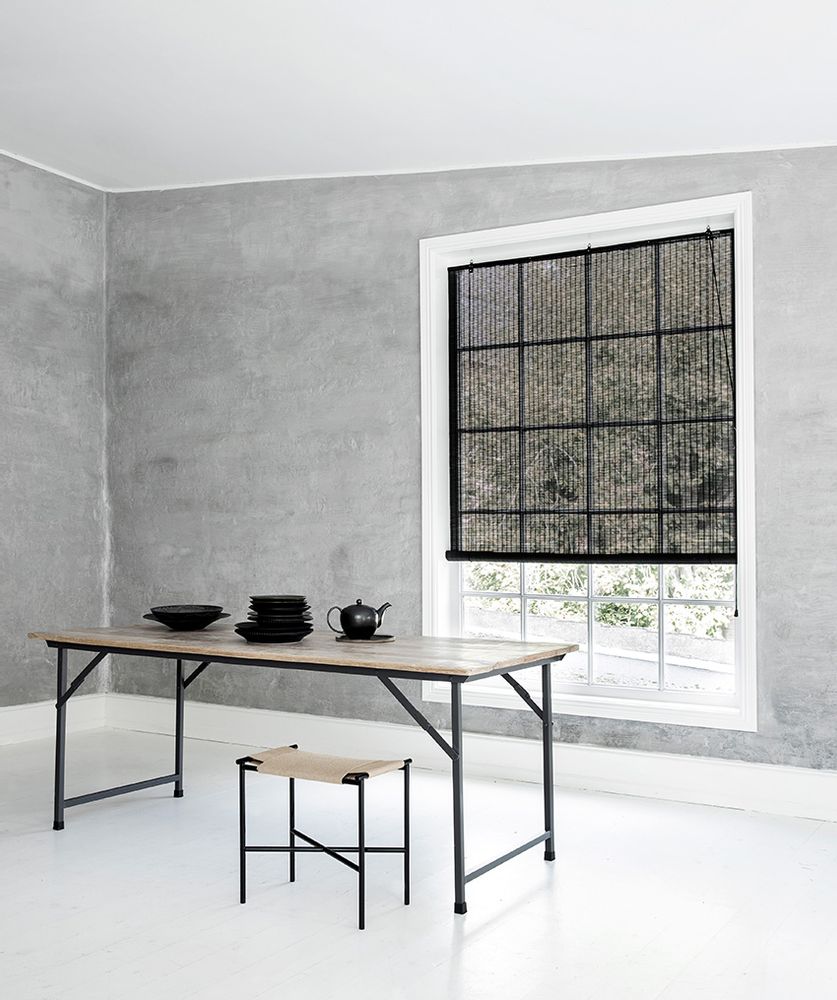 Curtains and window coverings - Black bamboo roller blind - COLOR & CO