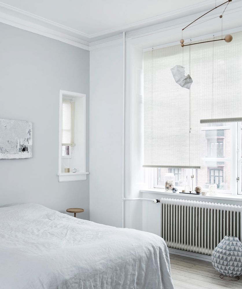 Curtains and window coverings - White plant striped roller blind - COLOR & CO