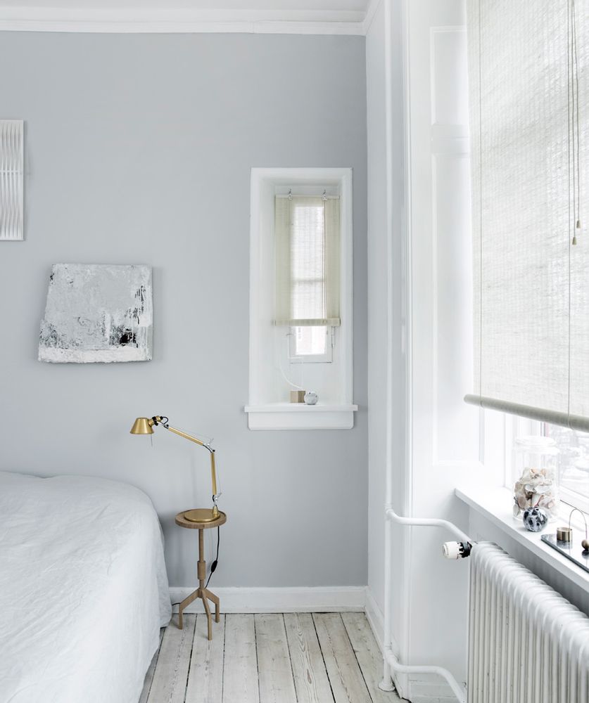 Curtains and window coverings - White plant striped roller blind - COLOR & CO