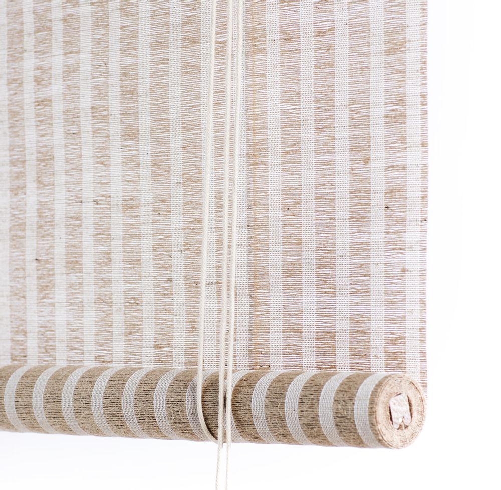 Curtains and window coverings - Brown plant striped roller blind - COLOR & CO