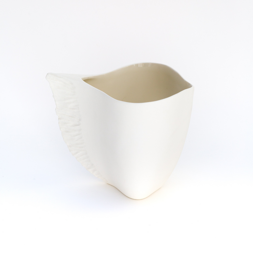 Design objects - VING vase II biscuit porcelain H=12cm, D=11cm - YLVAYA DESIGN
