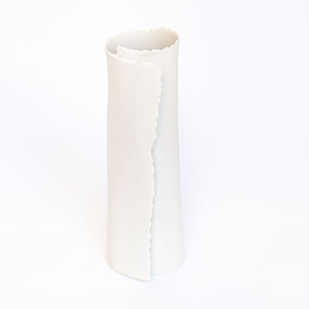 Carafes - ARK 1 porcelain biscuit vase. - YLVAYA DESIGN