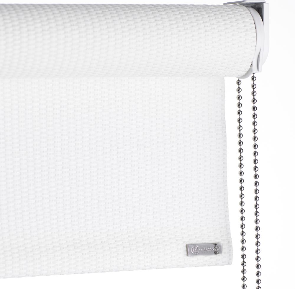 Curtains and window coverings - White privacy paper roller blind, with chain pull - COLOR & CO