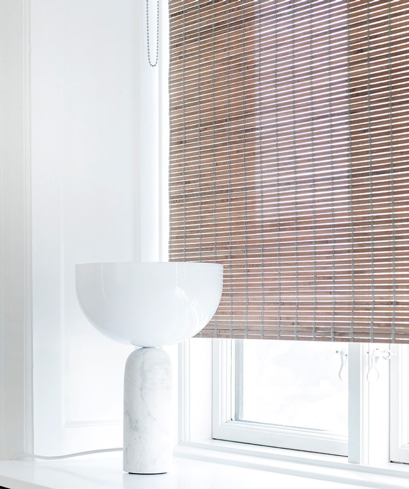 Curtains and window coverings - Grey stain bamboo roller blind, with chain pull - COLOR & CO