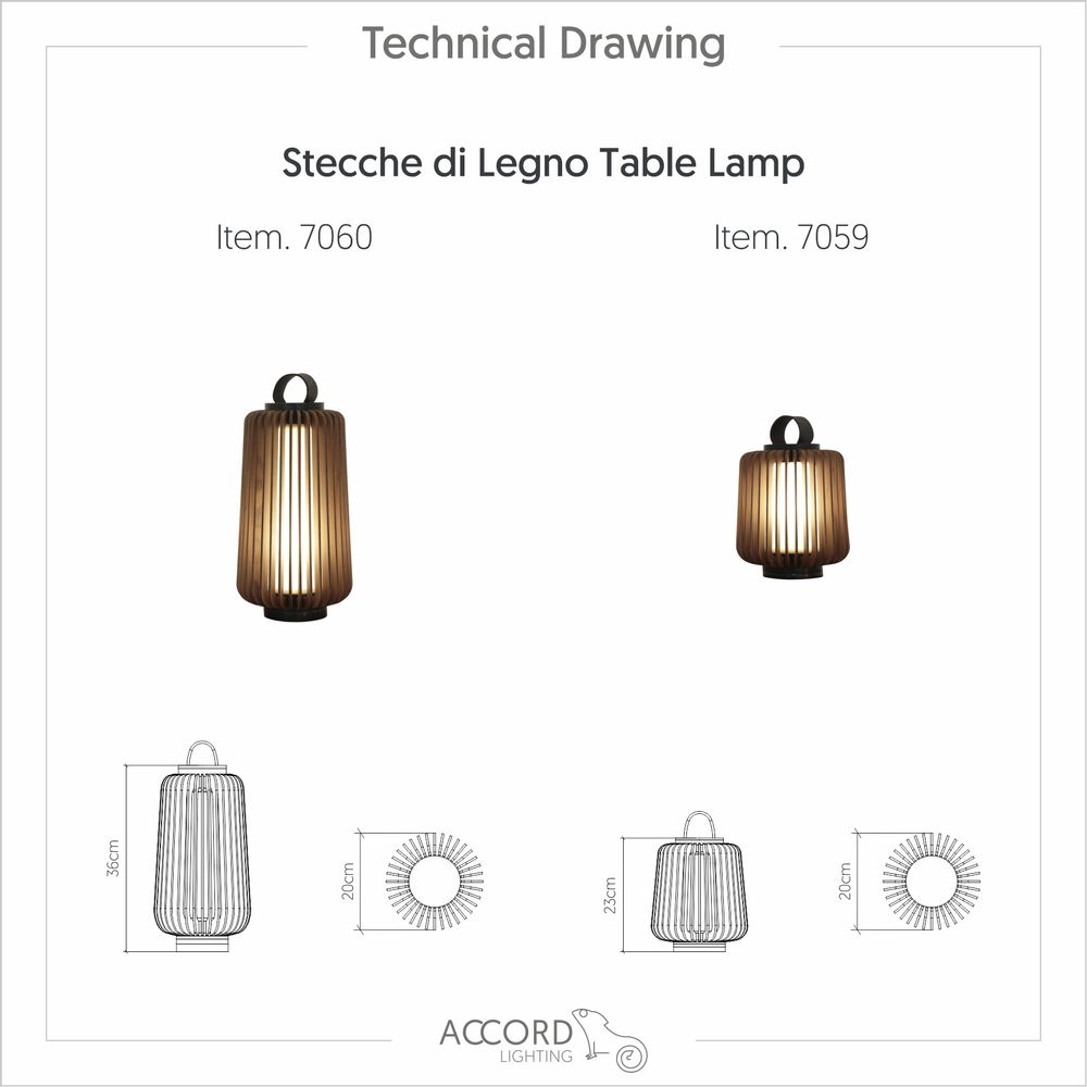 Table lamps - New Stecche di Legno Collection - ACCORD LIGHTING