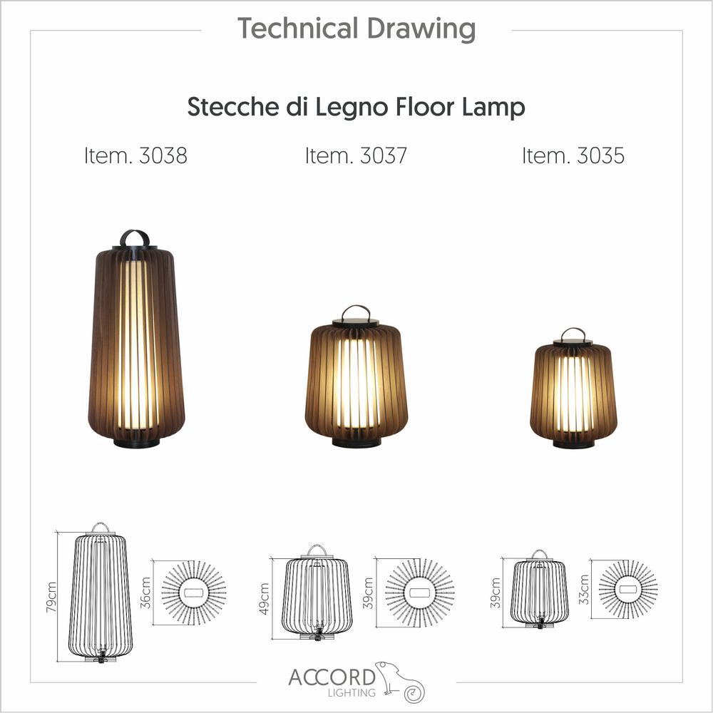 Table lamps - New Stecche di Legno Collection - ACCORD LIGHTING