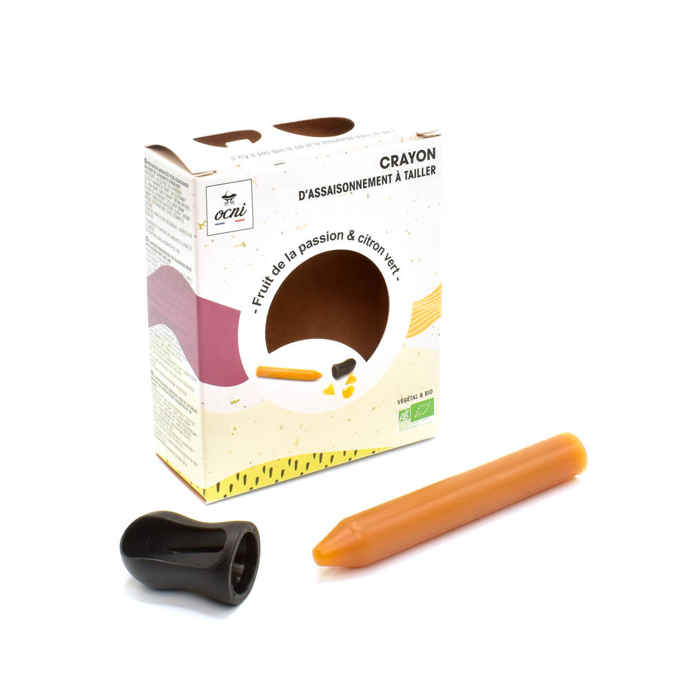 Épicerie fine - Coffret d'Assaisonnement à tailler 1 crayon - Fruit de la passion & citron vert - Biologique - OCNI FACTORY