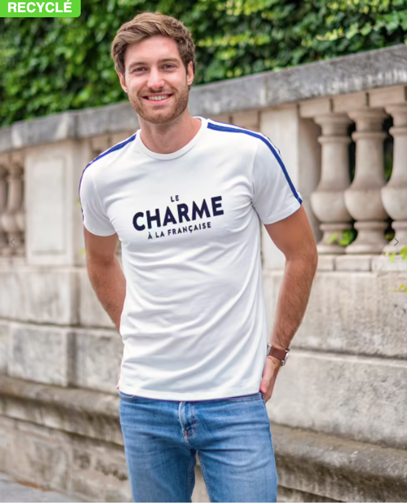 Prêt-à-porter - T-Shirt FILGOOD Le charme à la française (effet velours) - MONSIEUR TSHIRT
