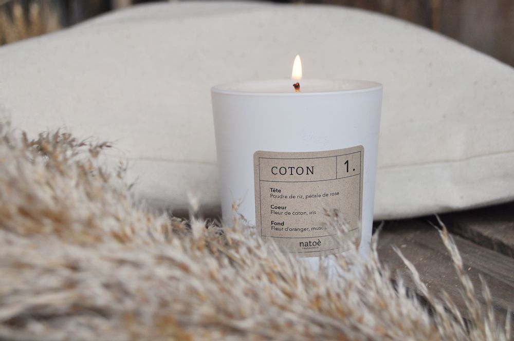 Coffrets et boîtes - BOUGIE COTON ECRIN ROND BEST SELLER - NATOÈ FRAGRANCES