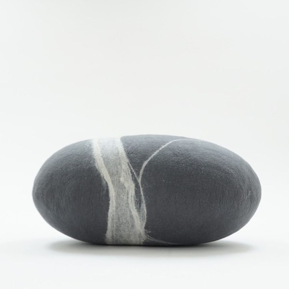 Coussins -  Coussin de sol en laine feutrée, collection Ardoise - L'ATELIER DES CREATEURS