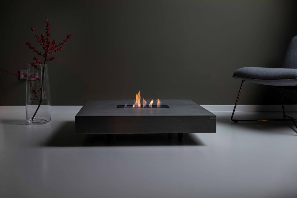 Tables basses - TABULA IGNIS Table de salon en béton avec ou sans cheminée éthanol - CO33 EXKLUSIVE BETONMÖBEL