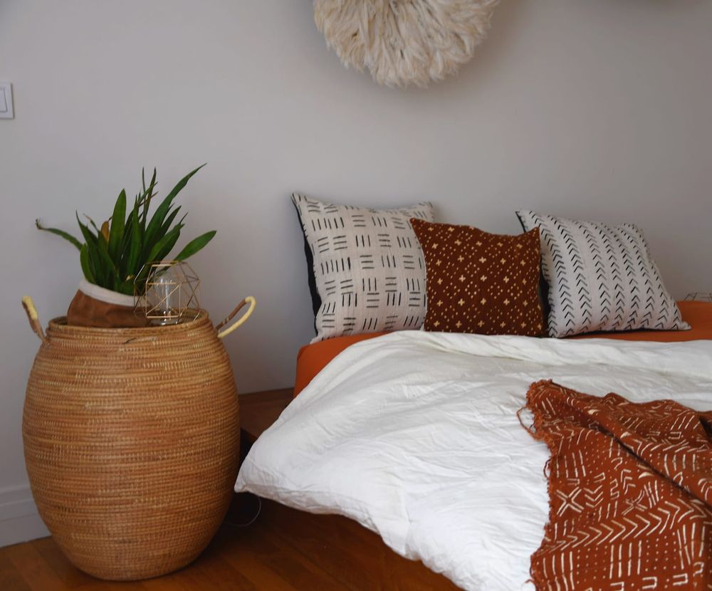Decorative objects - Large braided basket - MAISON LAADANI