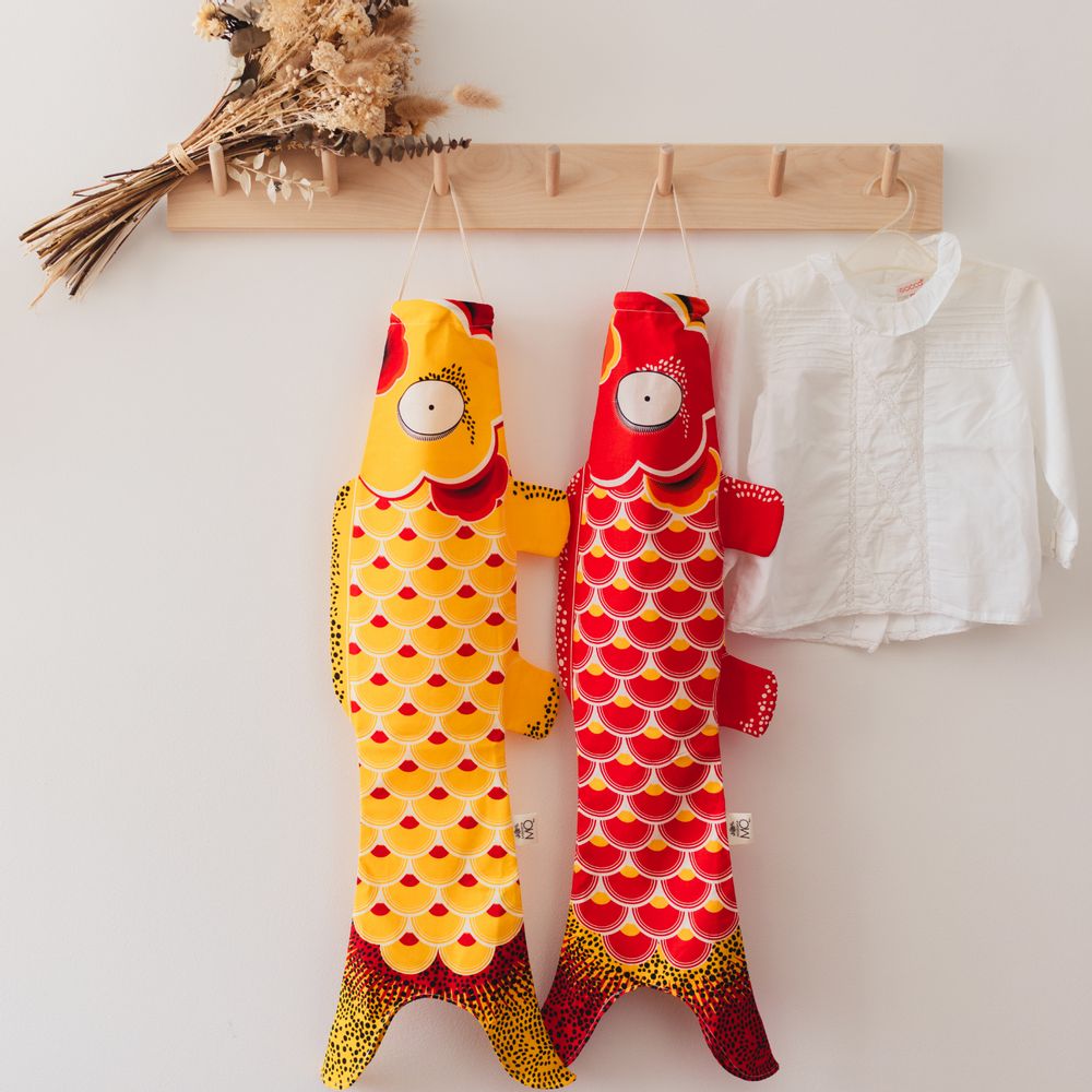 Objets déco enfant - Koinobori Rouge Feu (K023/S) - MADAME MO