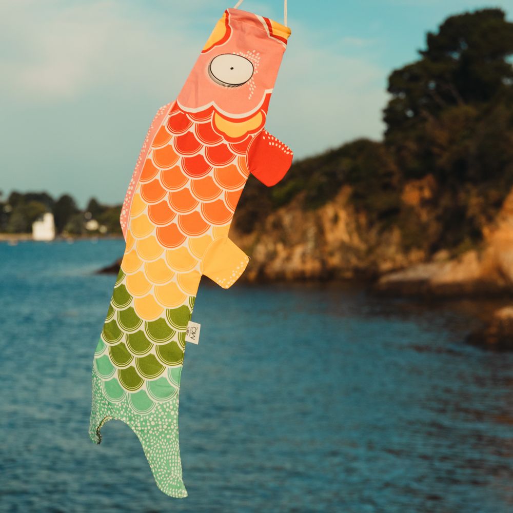 Children's decorative items - Rainbow Koinobori (K026/S) - MADAME MO
