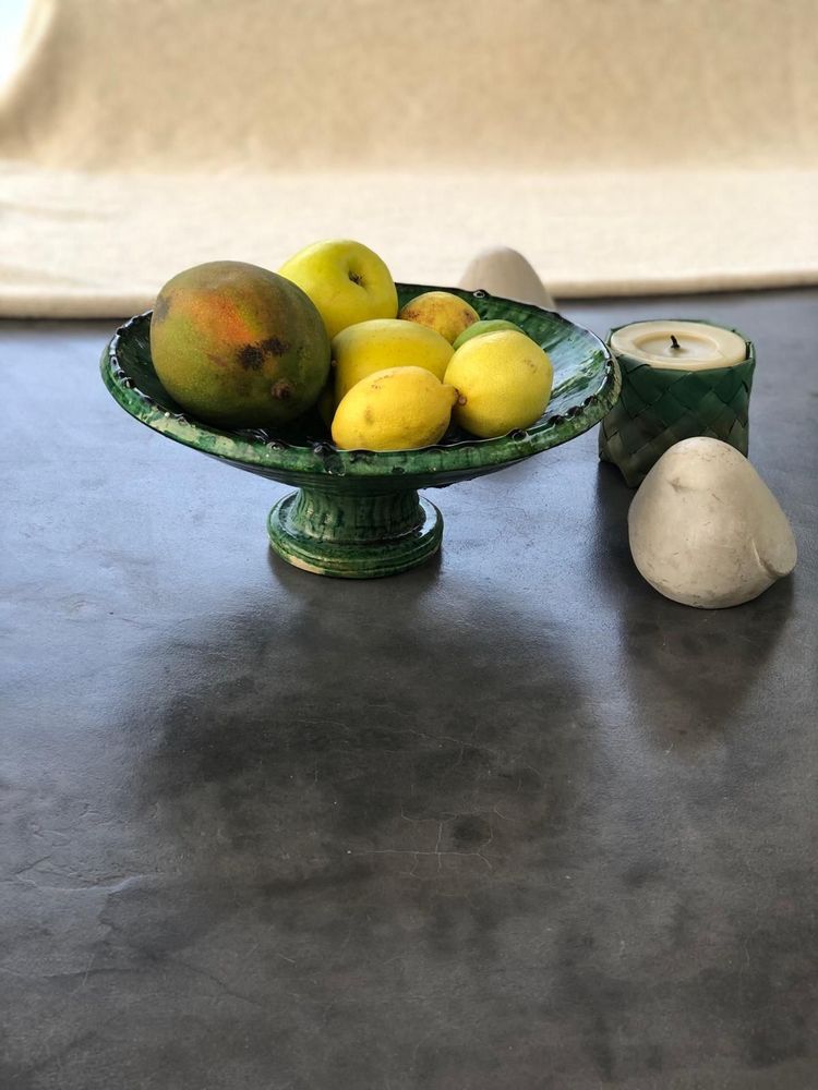 Pièces uniques - Vaisselle et bougeoirs de Tamegroute. - CHIC-INTEMPOREL