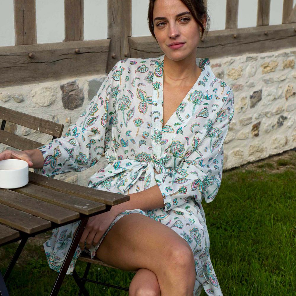 Homewear - Juliette short kimono print - GERMAINE DES PRES